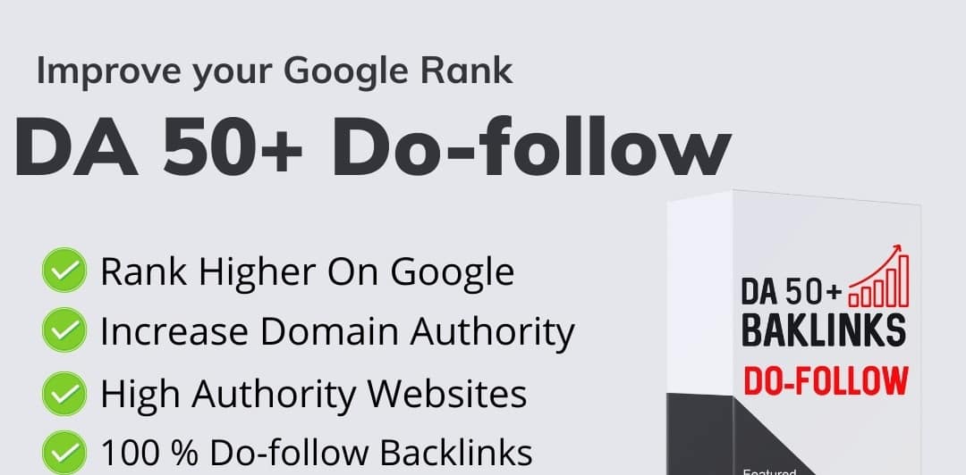 Buy High Domain-Authority Do-follow backlinks DA 50