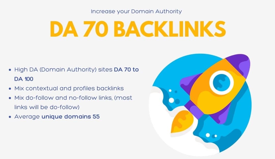 Buy High Domain Authority backlinks DA 70+
