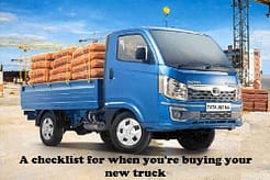 A checklist for when you're buying your new truck