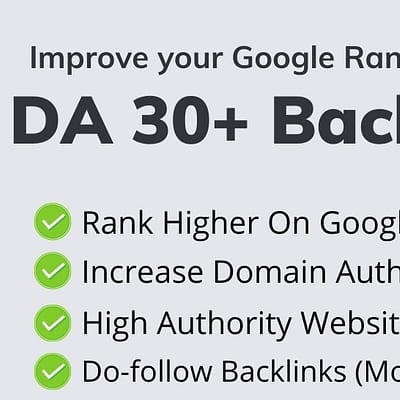 Buy High Domain-Authority backlinks DA 30+