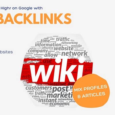 Wiki backlinks (mix profiles & articles)