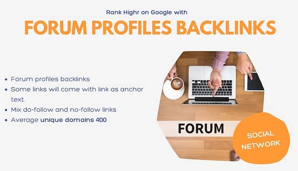 Forum profiles backlinks from high quality forums